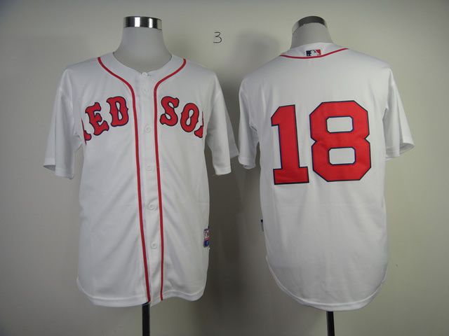 Men Boston Red Sox #18 Victorino White MLB Jerseys